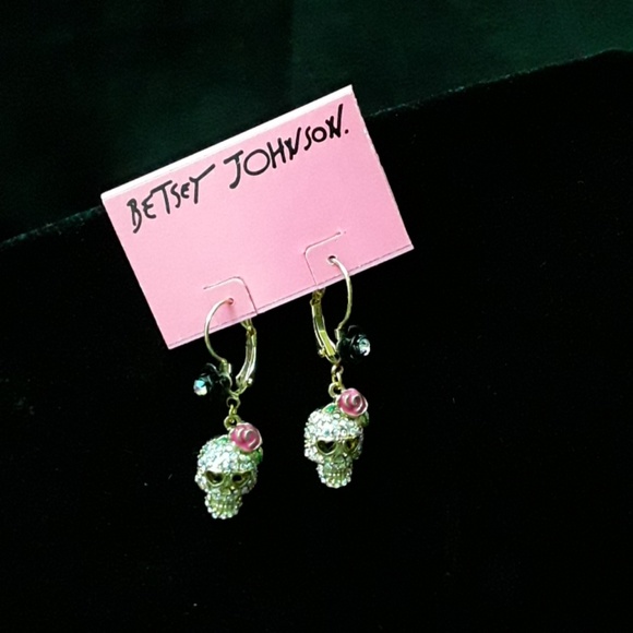 Betsey Johnson Jewelry - Betsey Johnson SKULL ROSE EARRINGS Betsey Johnson Jewelry - Betsey Johnson SKULL ROSE EARRINGS